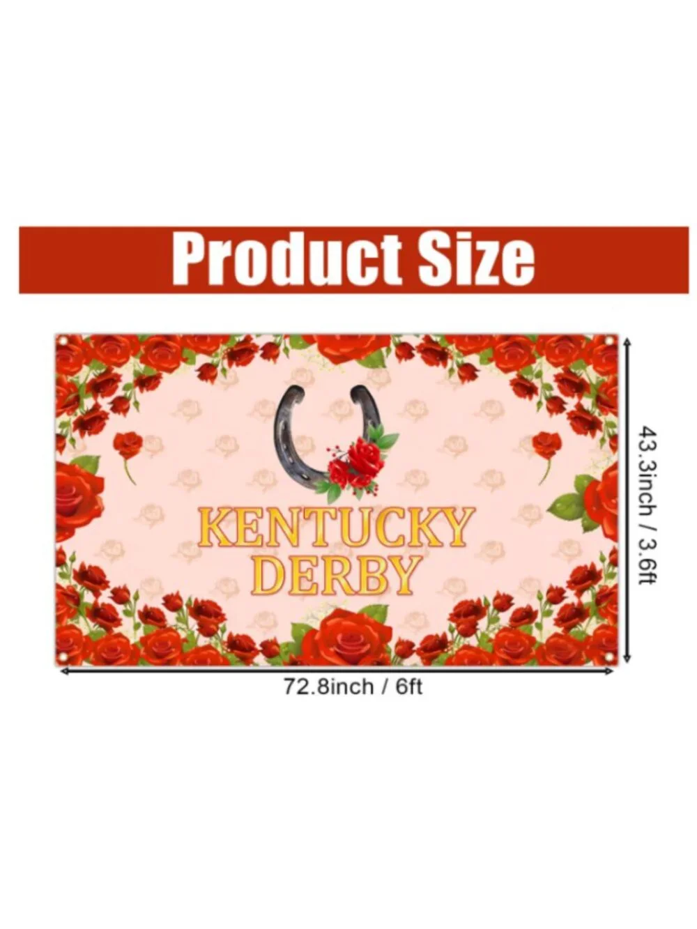 Kentucky Derby Photo Backdrop Large 71
